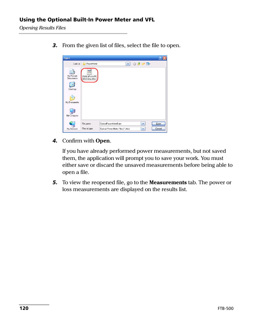 EXFO FTB-500 (Window XP) User Manual | Page 130 / 405