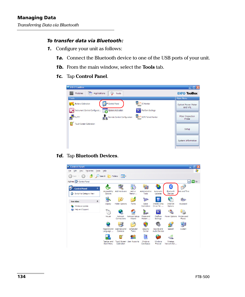 EXFO FTB-500 (Window XP) User Manual | Page 144 / 405