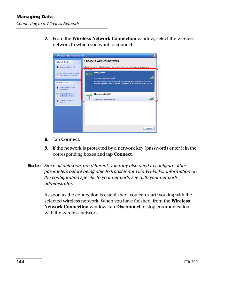 EXFO FTB-500 (Window XP) User Manual | Page 154 / 405