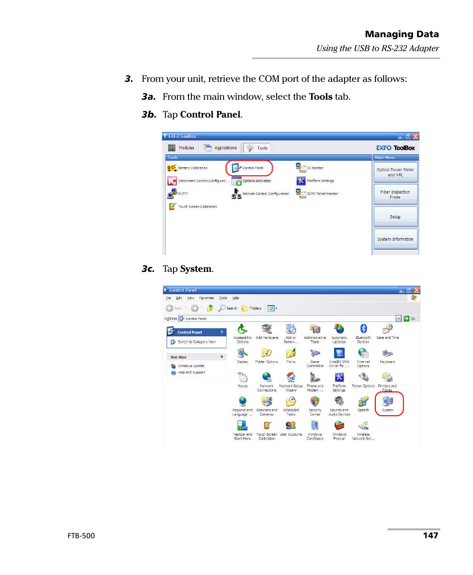 EXFO FTB-500 (Window XP) User Manual | Page 157 / 405