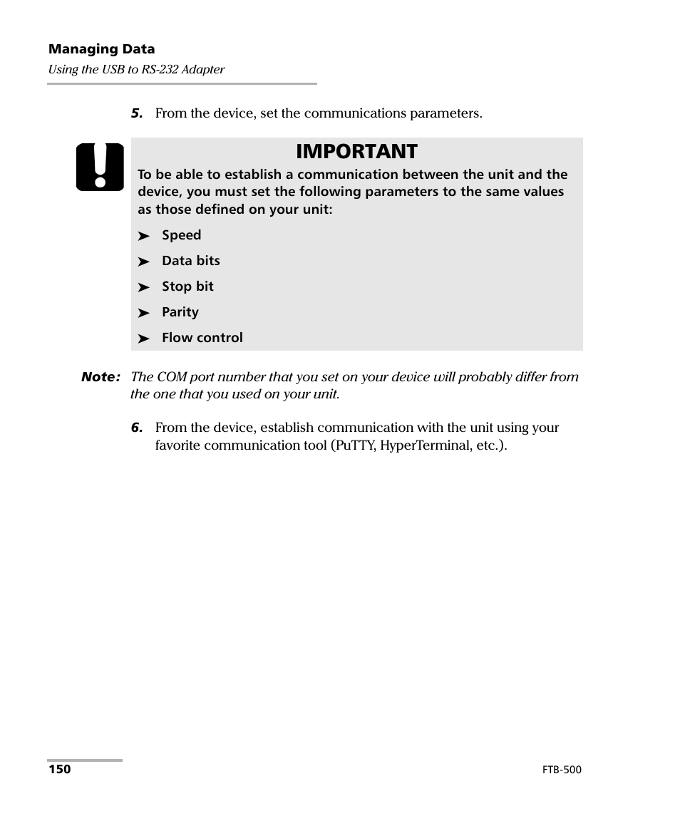 Important | EXFO FTB-500 (Window XP) User Manual | Page 160 / 405