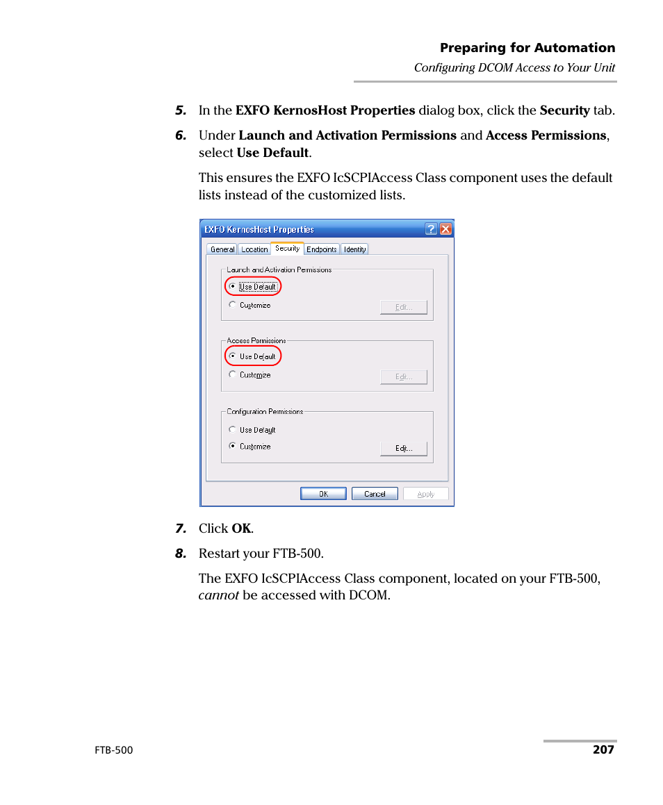 EXFO FTB-500 (Window XP) User Manual | Page 217 / 405