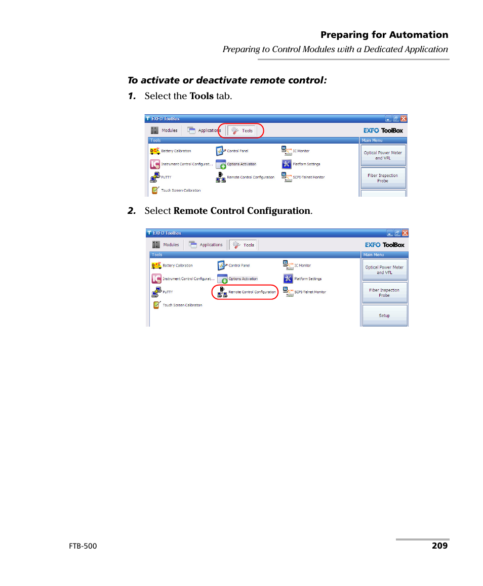 EXFO FTB-500 (Window XP) User Manual | Page 219 / 405