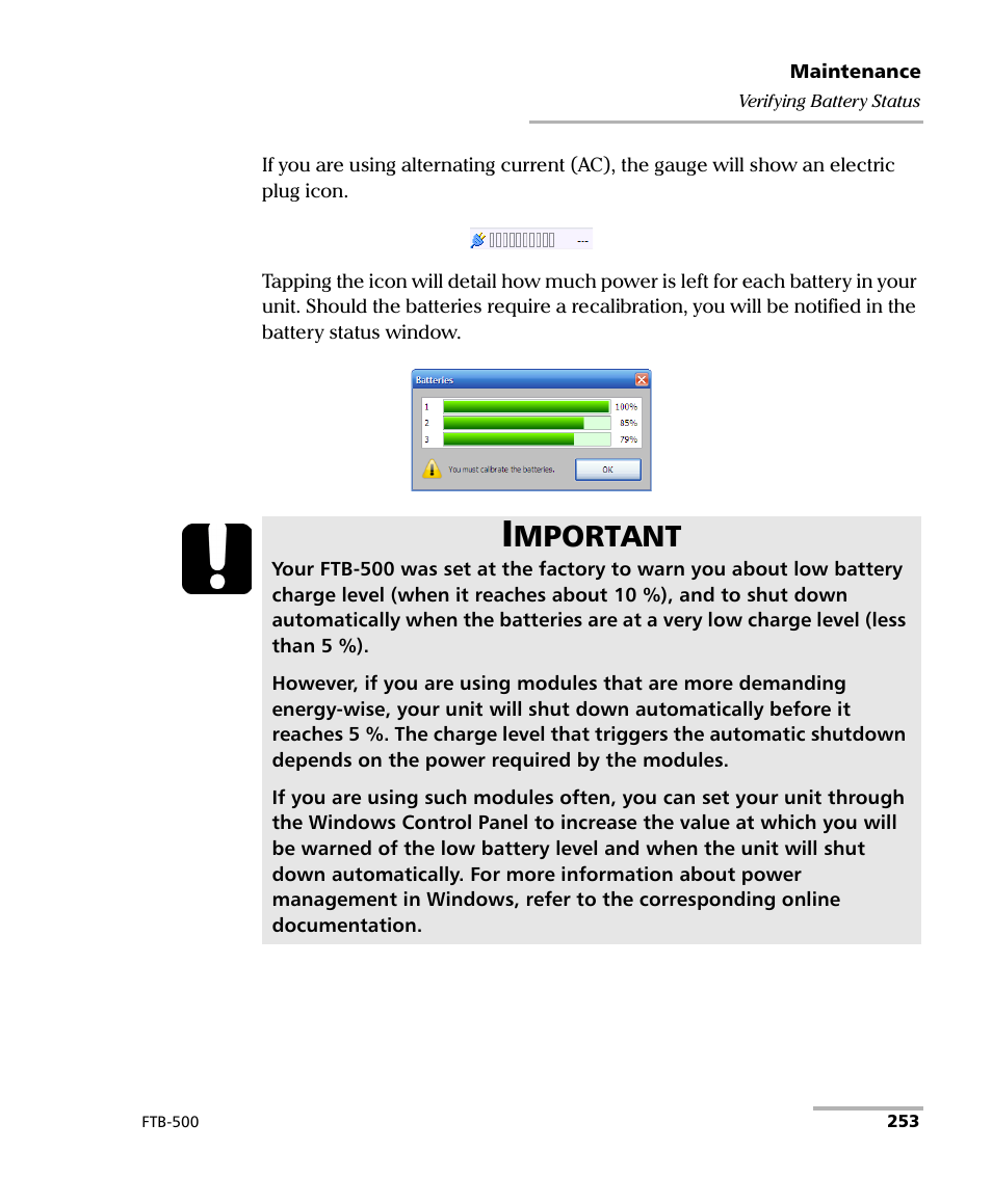 Mportant | EXFO FTB-500 (Window XP) User Manual | Page 263 / 405