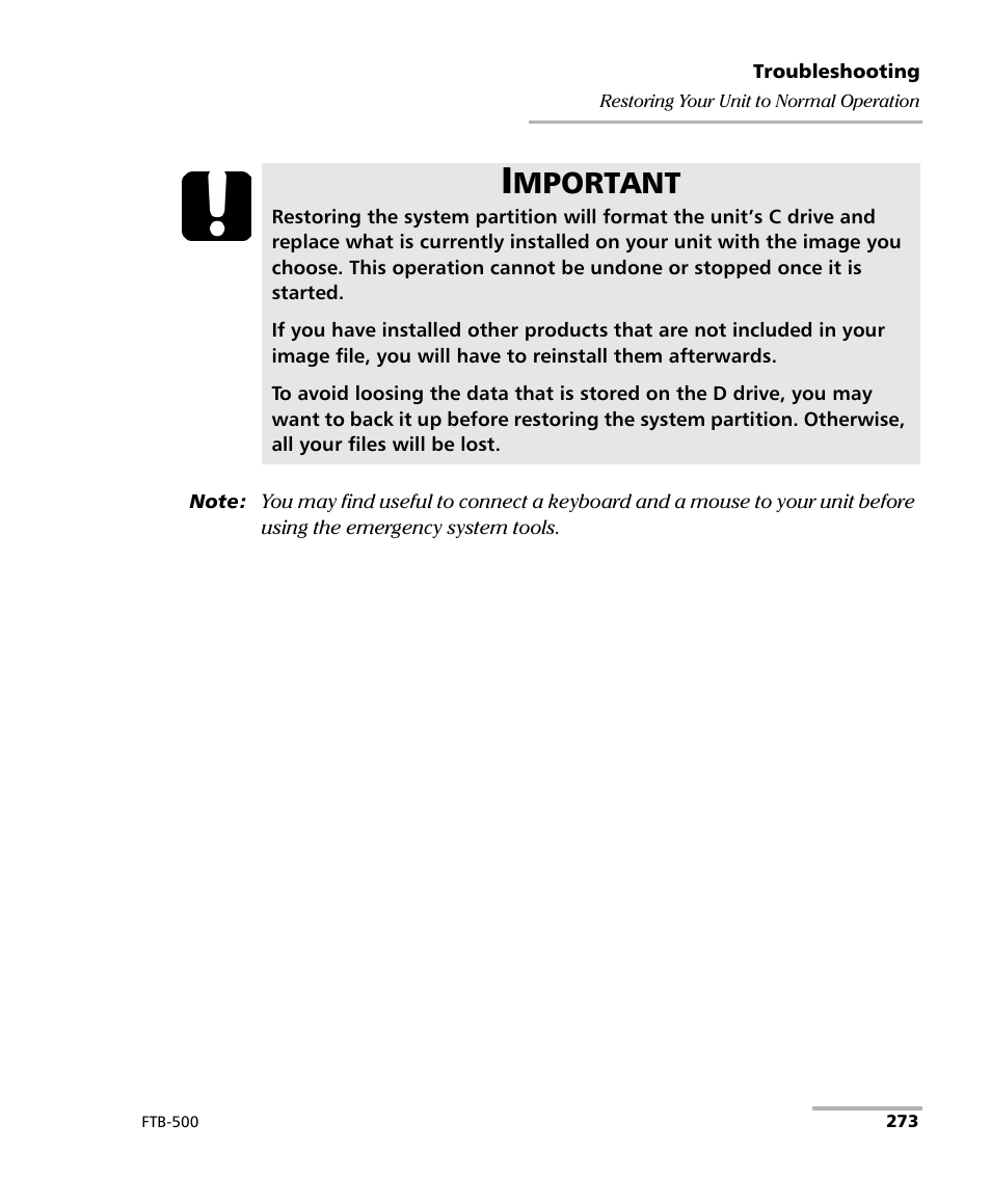 Mportant | EXFO FTB-500 (Window XP) User Manual | Page 283 / 405