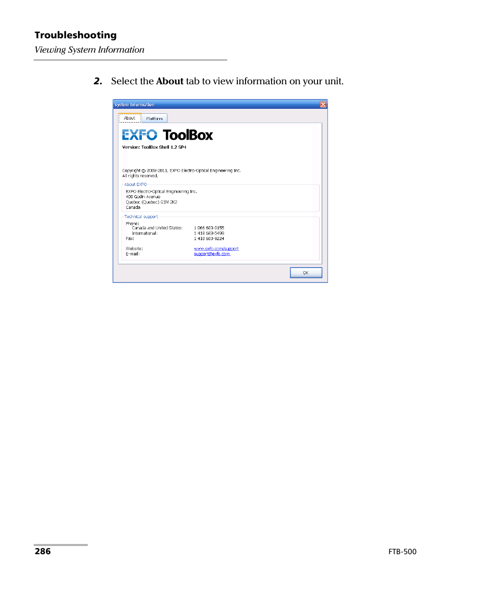 EXFO FTB-500 (Window XP) User Manual | Page 296 / 405