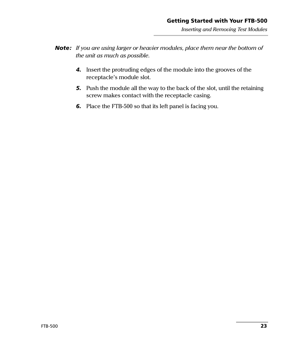 EXFO FTB-500 (Window XP) User Manual | Page 33 / 405