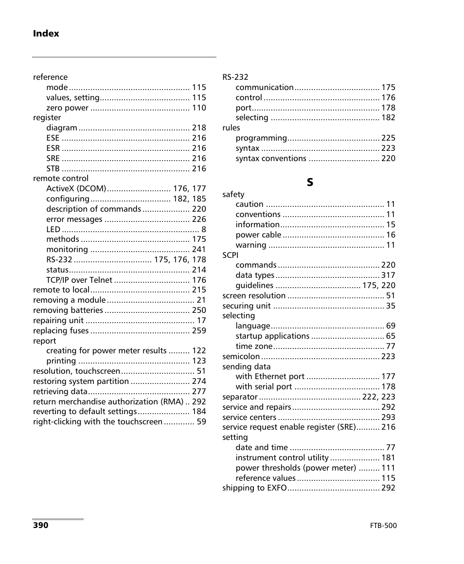 EXFO FTB-500 (Window XP) User Manual | Page 400 / 405