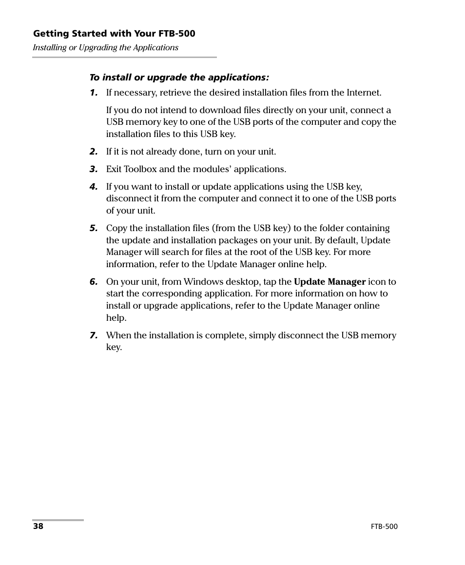 EXFO FTB-500 (Window XP) User Manual | Page 48 / 405