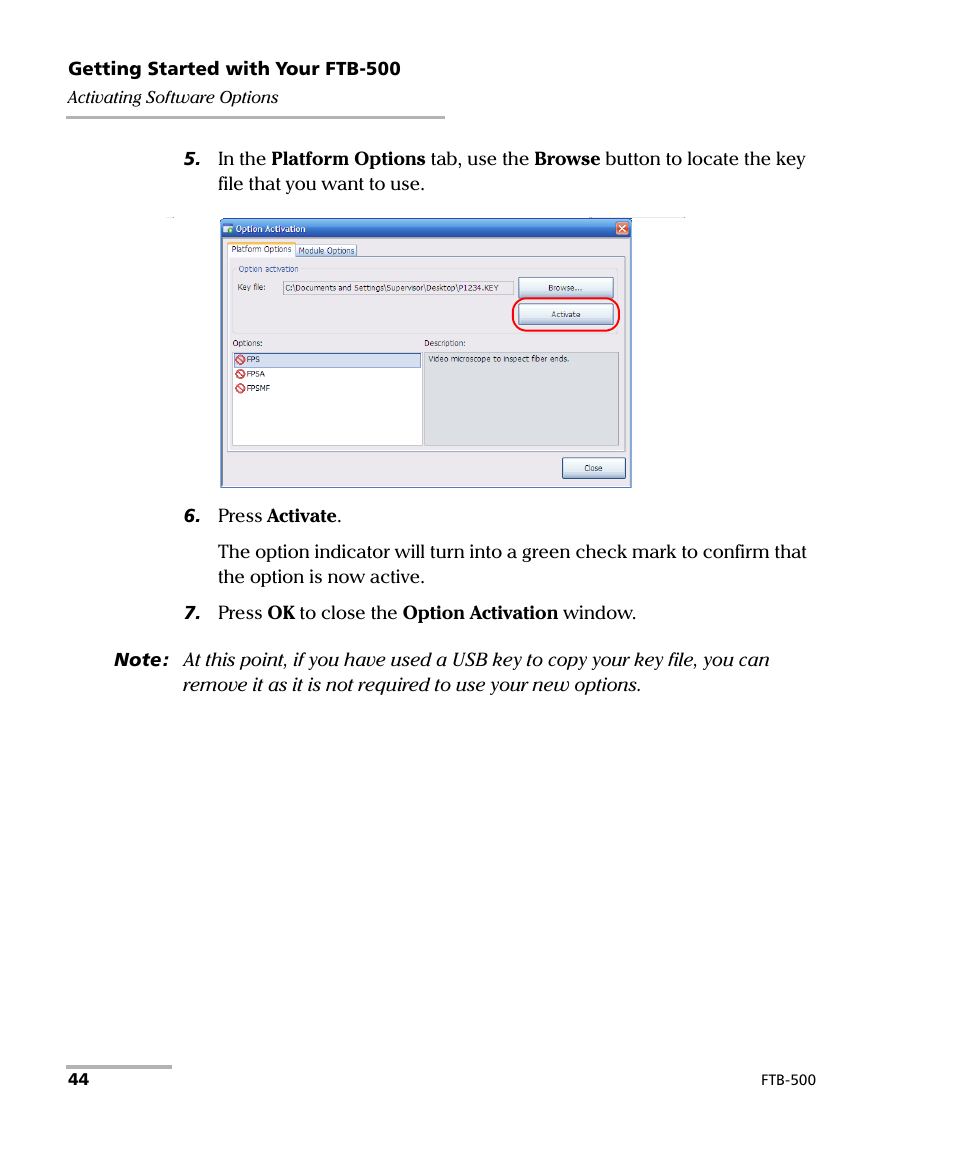 EXFO FTB-500 (Window XP) User Manual | Page 54 / 405