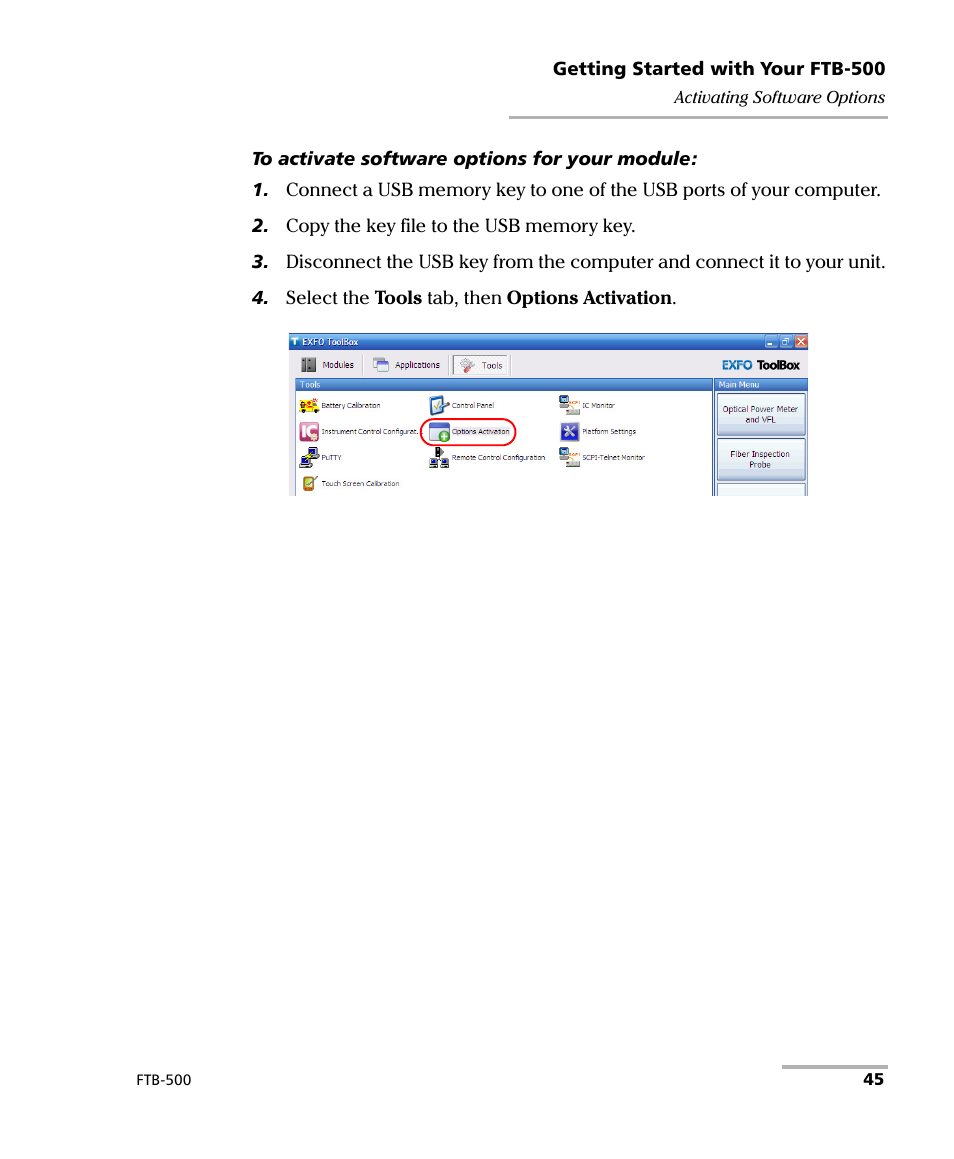 EXFO FTB-500 (Window XP) User Manual | Page 55 / 405
