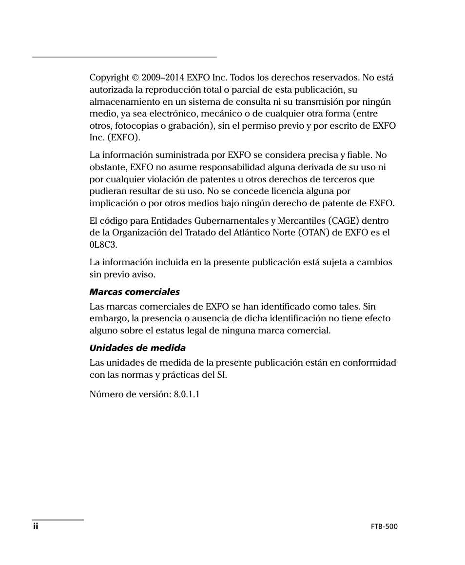 EXFO FTB-500 (Window XP) User Manual | Page 2 / 477