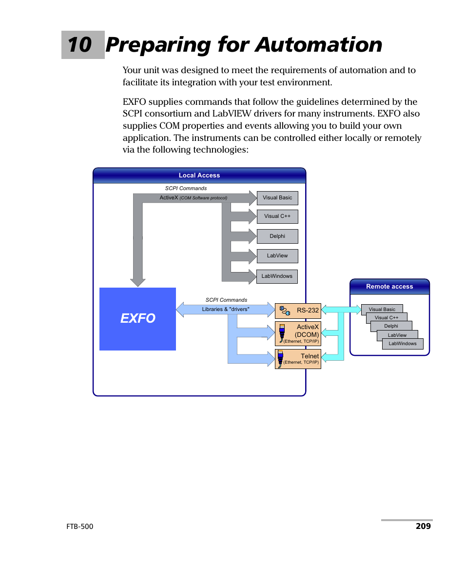 10 preparing for automation | EXFO FTB-500 (Window XP) User Manual | Page 217 / 477