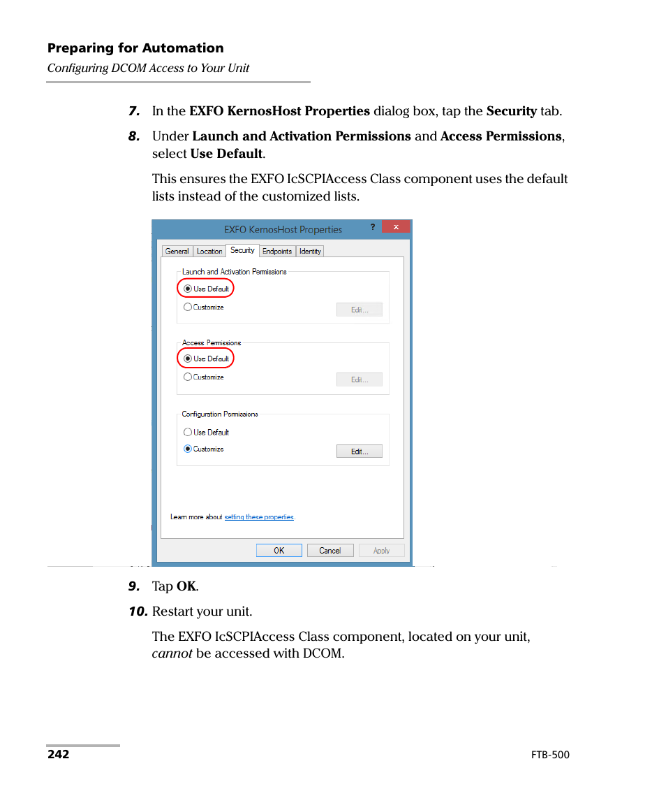 EXFO FTB-500 (Window XP) User Manual | Page 250 / 477