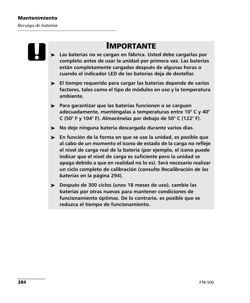 Mportante | EXFO FTB-500 (Window XP) User Manual | Page 292 / 477