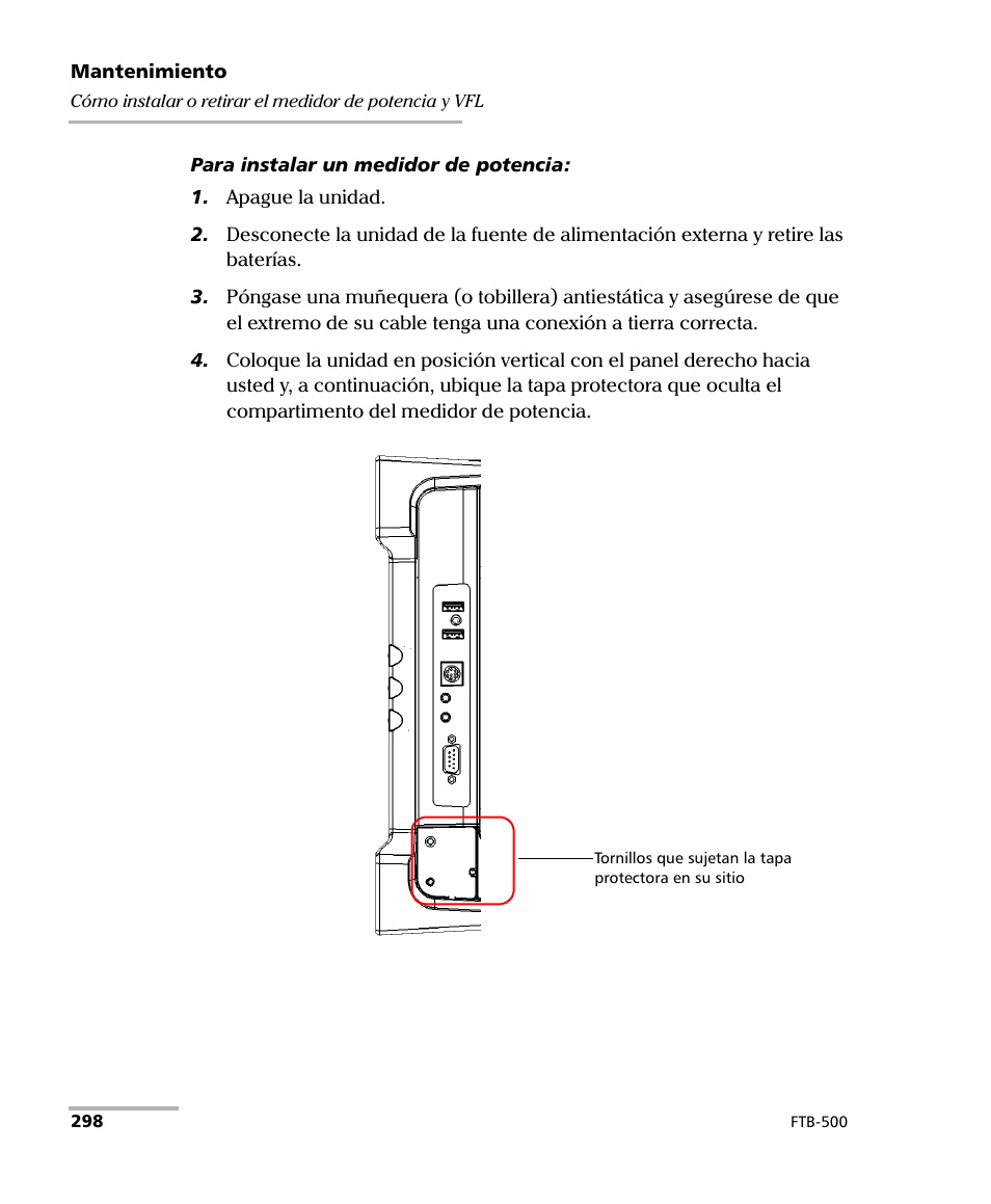 EXFO FTB-500 (Window XP) User Manual | Page 306 / 477