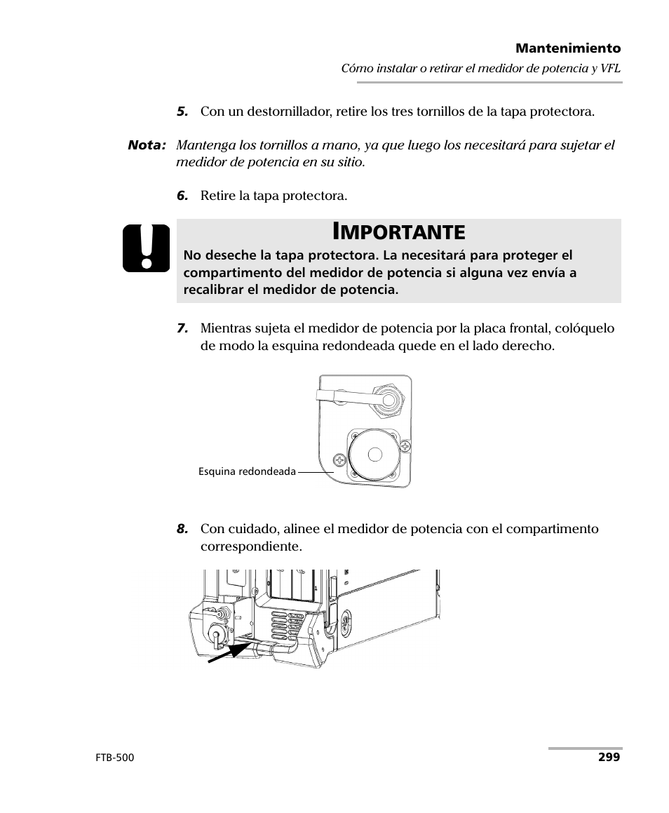 Mportante | EXFO FTB-500 (Window XP) User Manual | Page 307 / 477