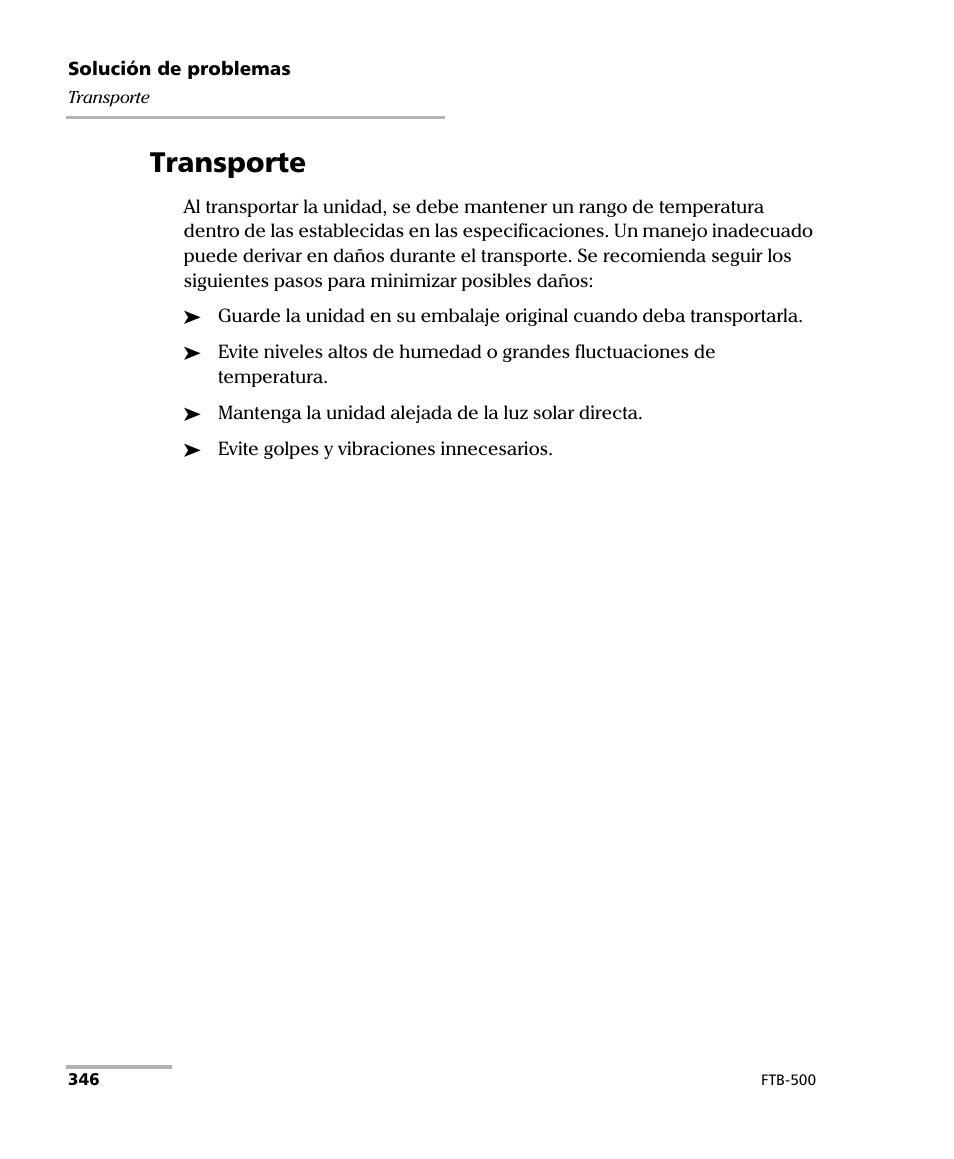 Transporte | EXFO FTB-500 (Window XP) User Manual | Page 354 / 477