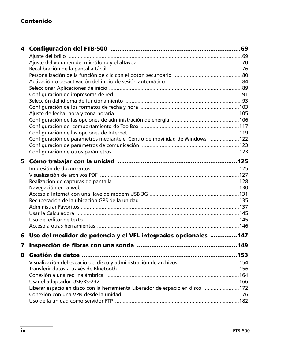 EXFO FTB-500 (Window XP) User Manual | Page 4 / 477