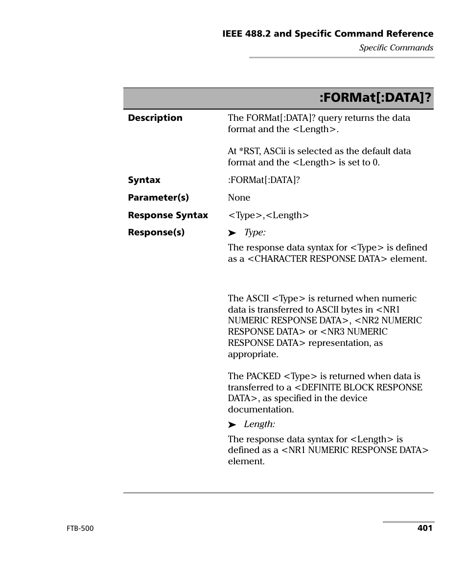 Format[:data | EXFO FTB-500 (Window XP) User Manual | Page 409 / 477