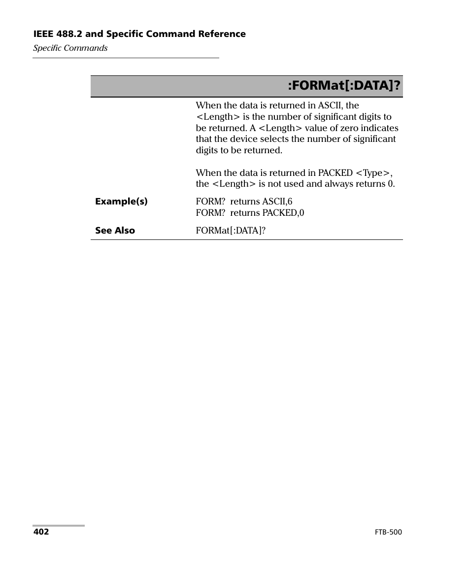 Format[:data | EXFO FTB-500 (Window XP) User Manual | Page 410 / 477