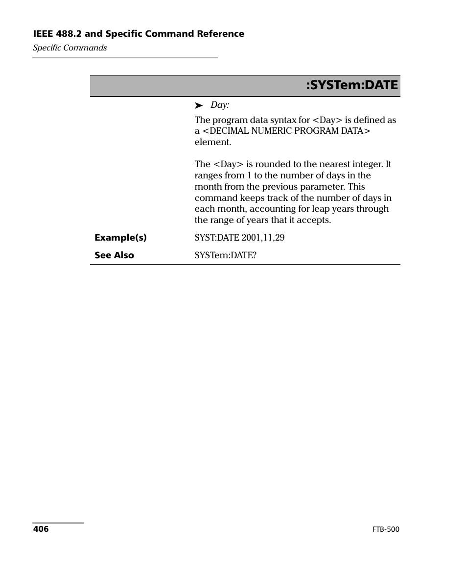 System:date | EXFO FTB-500 (Window XP) User Manual | Page 414 / 477