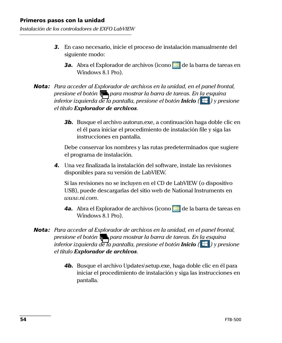 EXFO FTB-500 (Window XP) User Manual | Page 62 / 477
