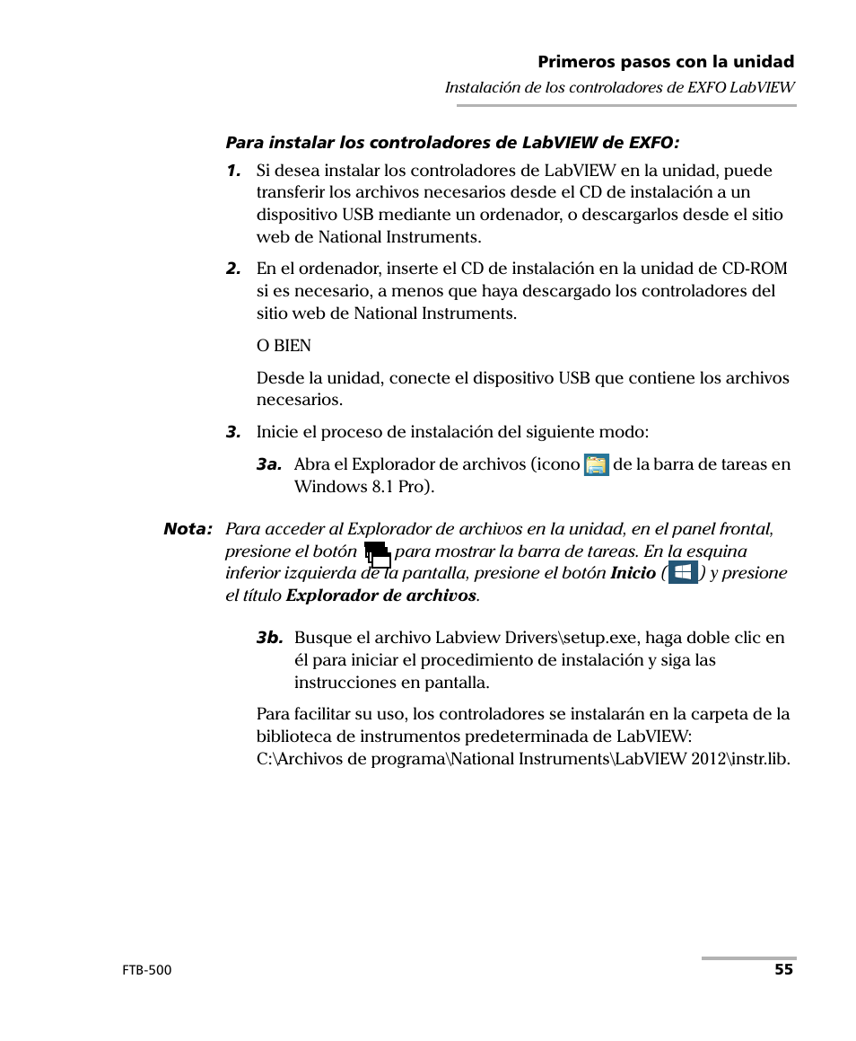 EXFO FTB-500 (Window XP) User Manual | Page 63 / 477