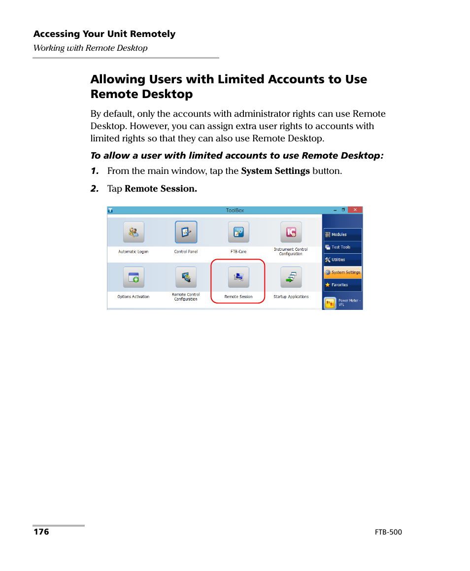 EXFO FTB-500 User Manual | Page 184 / 453