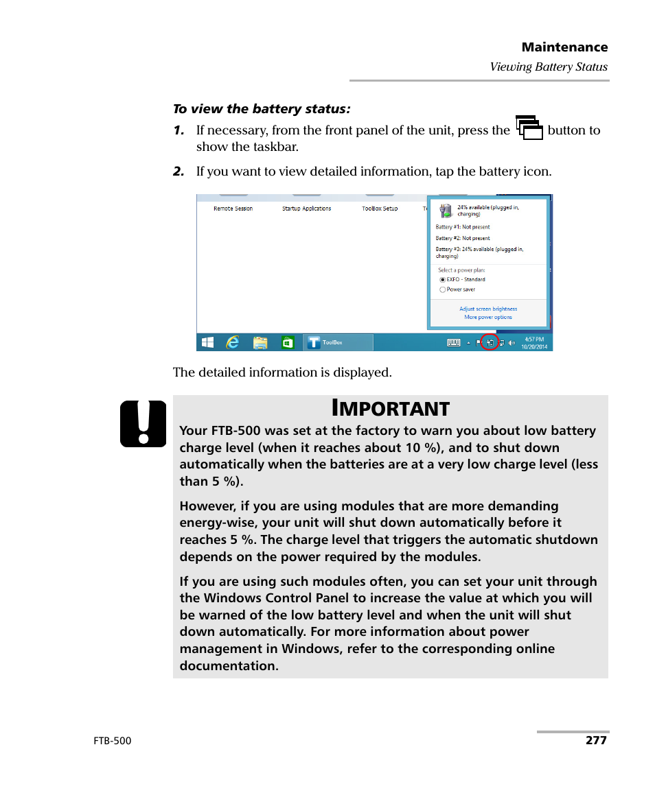 Mportant | EXFO FTB-500 User Manual | Page 285 / 453