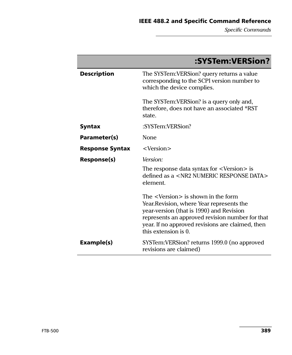 System:version | EXFO FTB-500 User Manual | Page 397 / 453