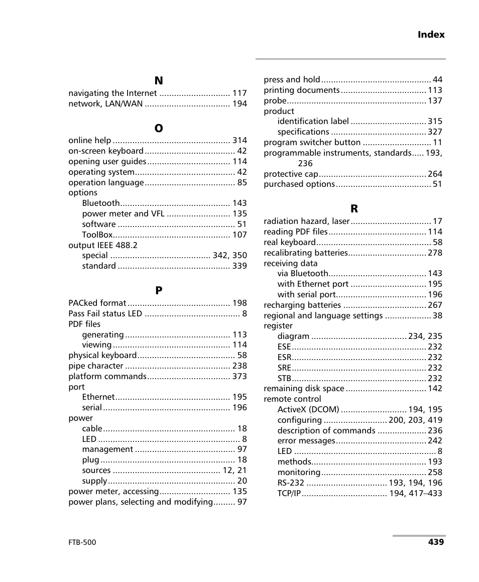 EXFO FTB-500 User Manual | Page 447 / 453