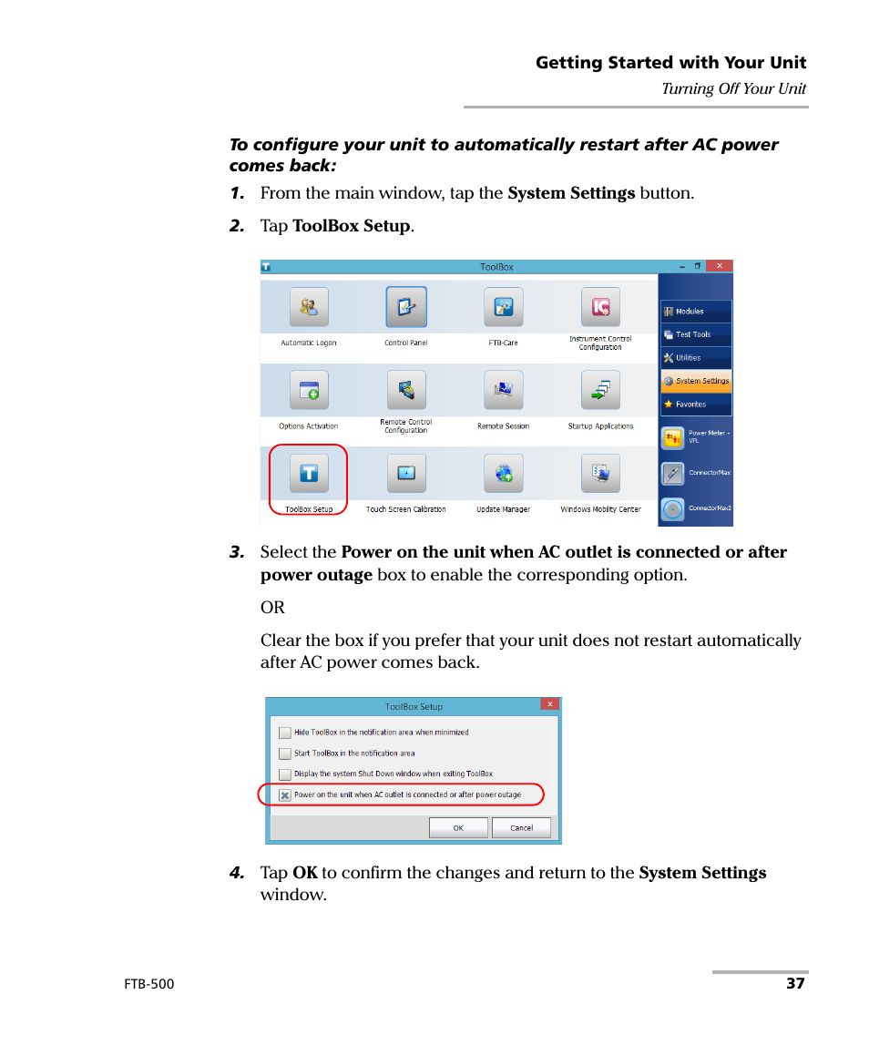 EXFO FTB-500 User Manual | Page 45 / 453