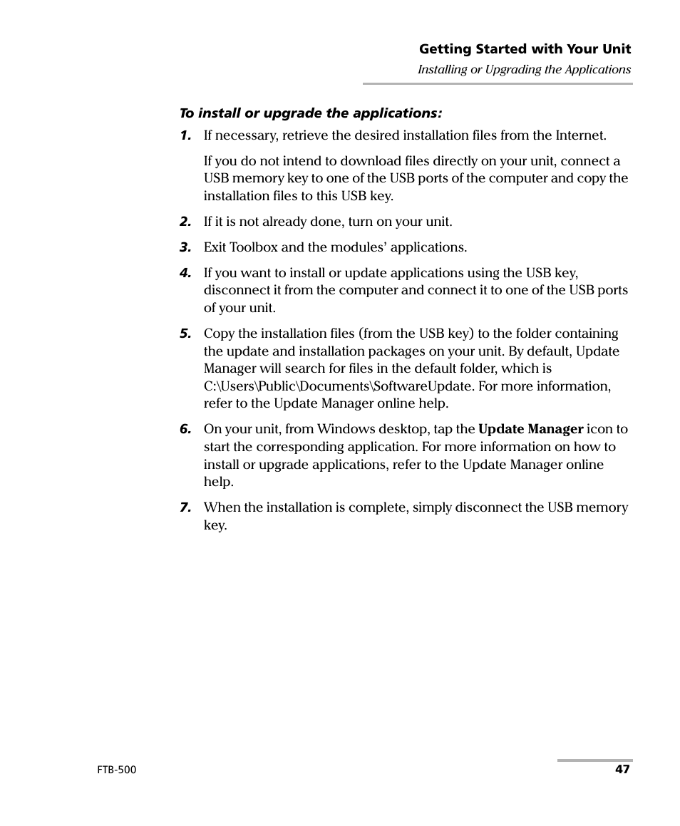 EXFO FTB-500 User Manual | Page 55 / 453