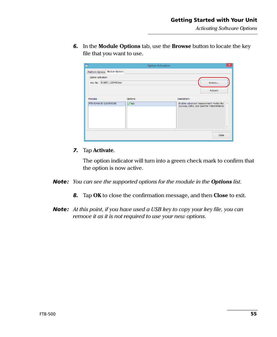 EXFO FTB-500 User Manual | Page 63 / 453