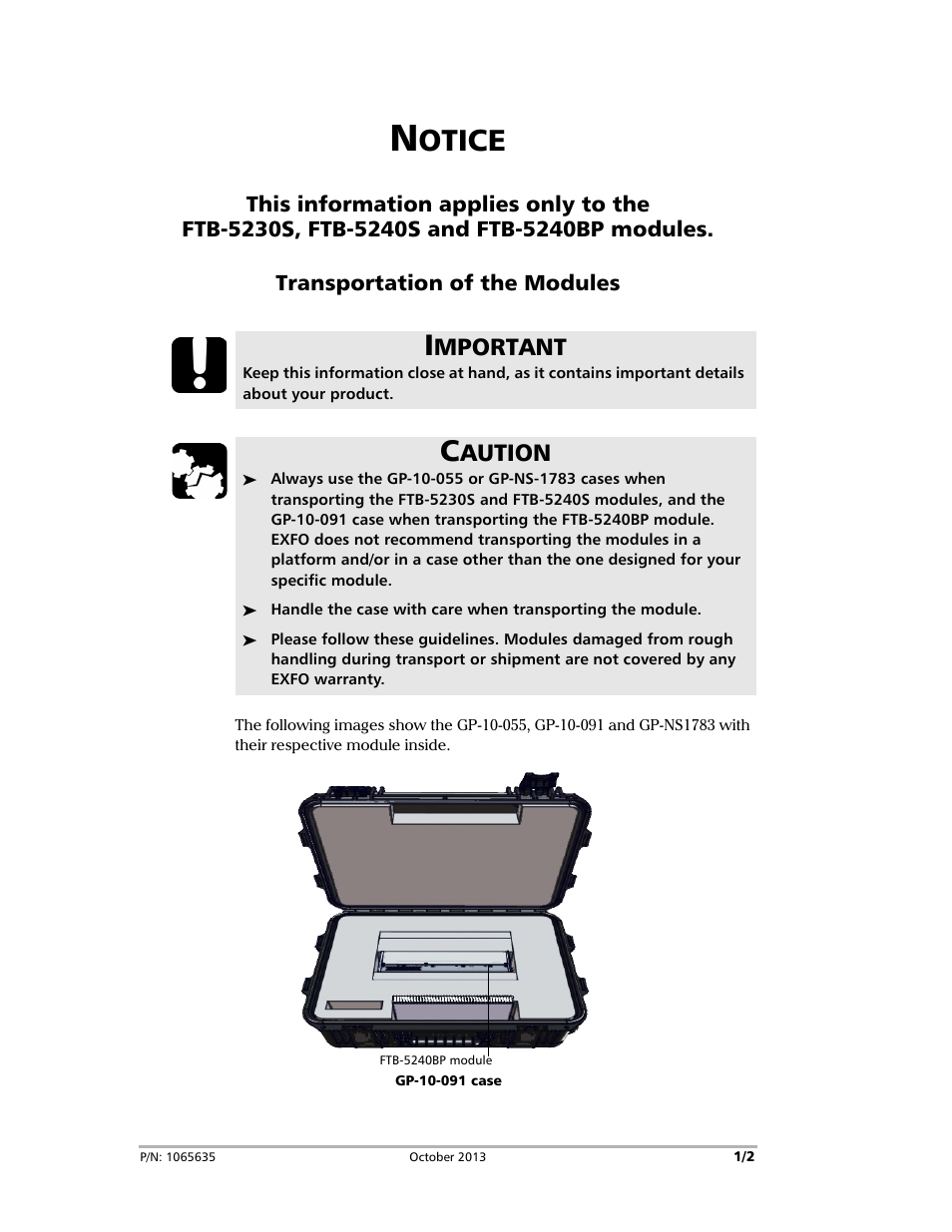 EXFO FTB-5240S User Manual | 2 pages
