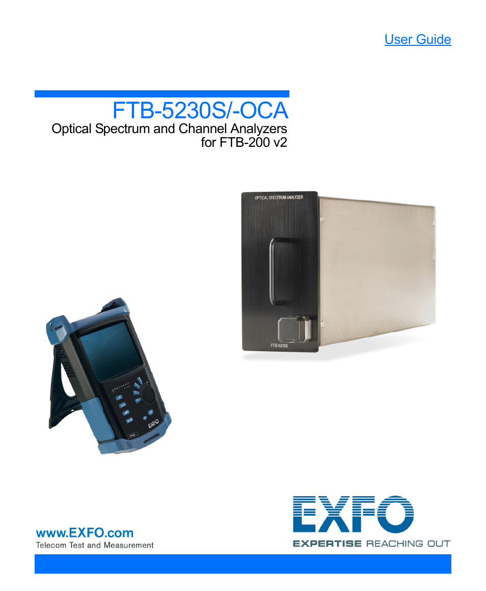 EXFO FTB-5230S Optical Spectrum Analyzer for FTB 200 v2 User Manual | 251 pages