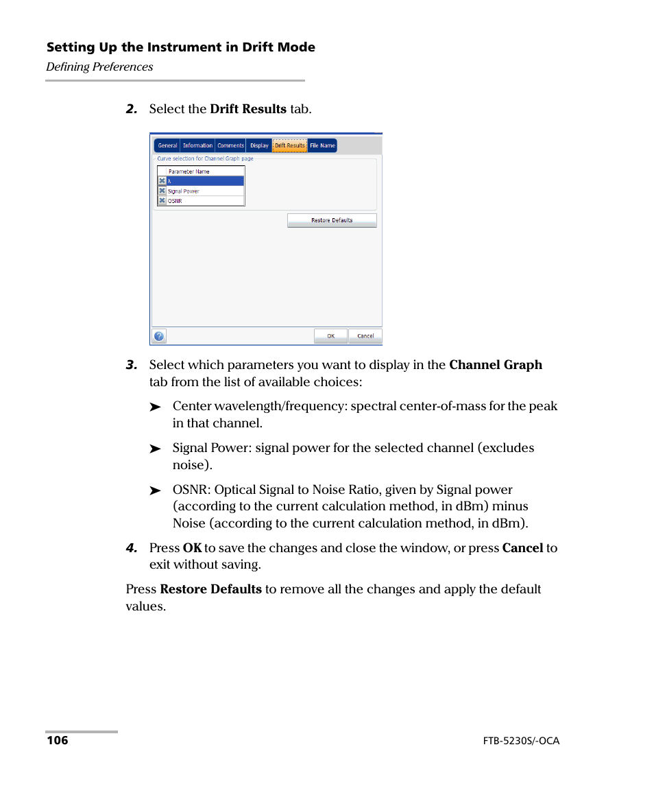 EXFO FTB-5230S Optical Spectrum Analyzer for FTB 200 v2 User Manual | Page 112 / 251