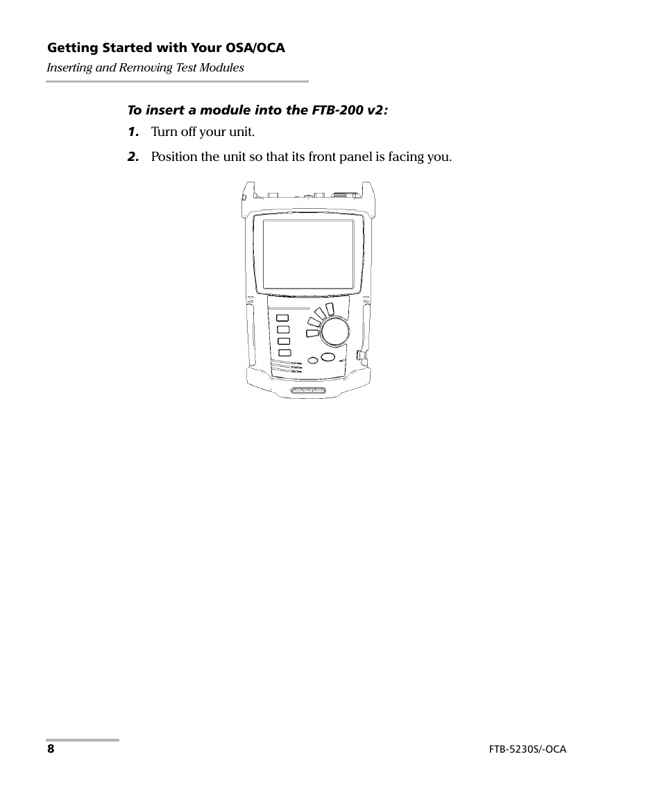 EXFO FTB-5230S Optical Spectrum Analyzer for FTB 200 v2 User Manual | Page 14 / 251