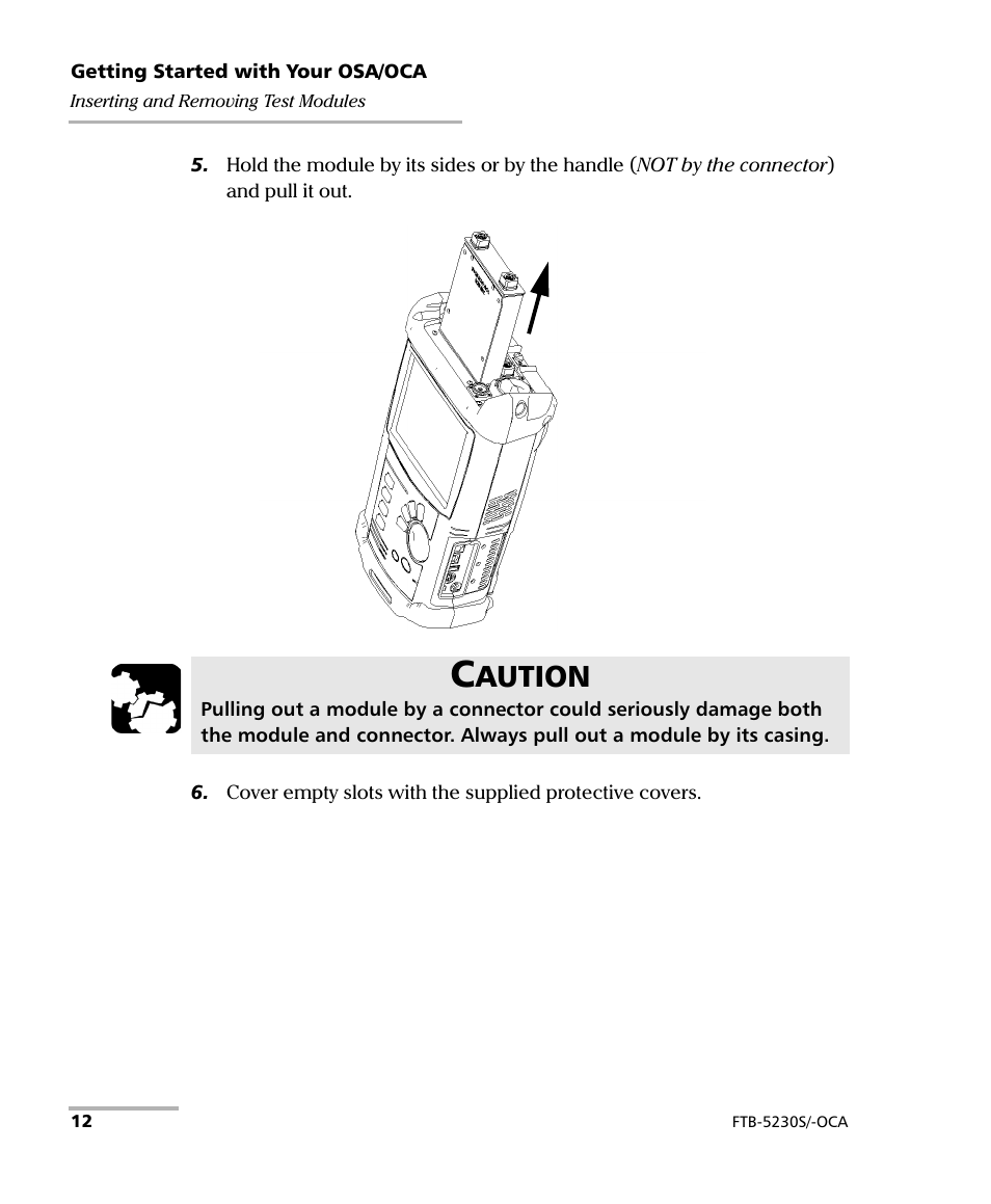 Aution | EXFO FTB-5230S Optical Spectrum Analyzer for FTB 200 v2 User Manual | Page 18 / 251