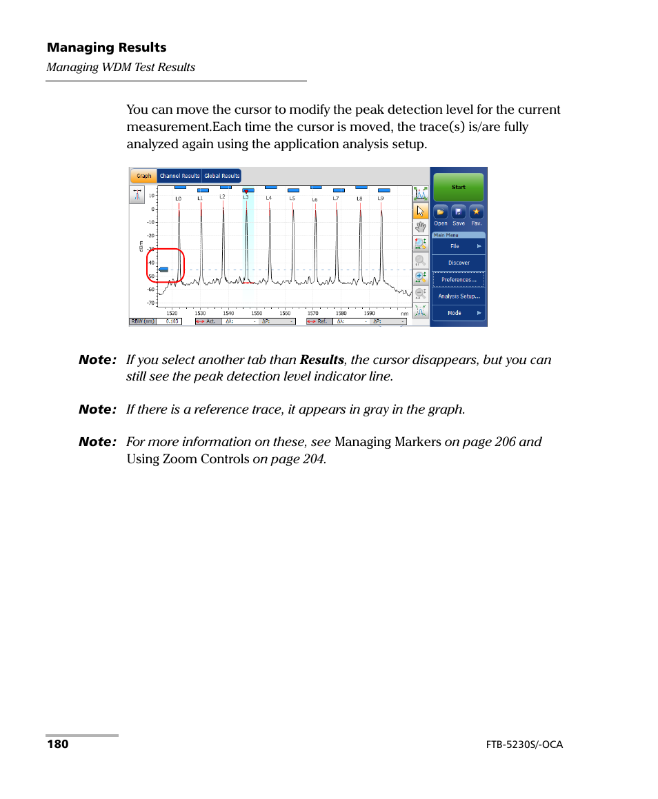 EXFO FTB-5230S Optical Spectrum Analyzer for FTB 200 v2 User Manual | Page 186 / 251
