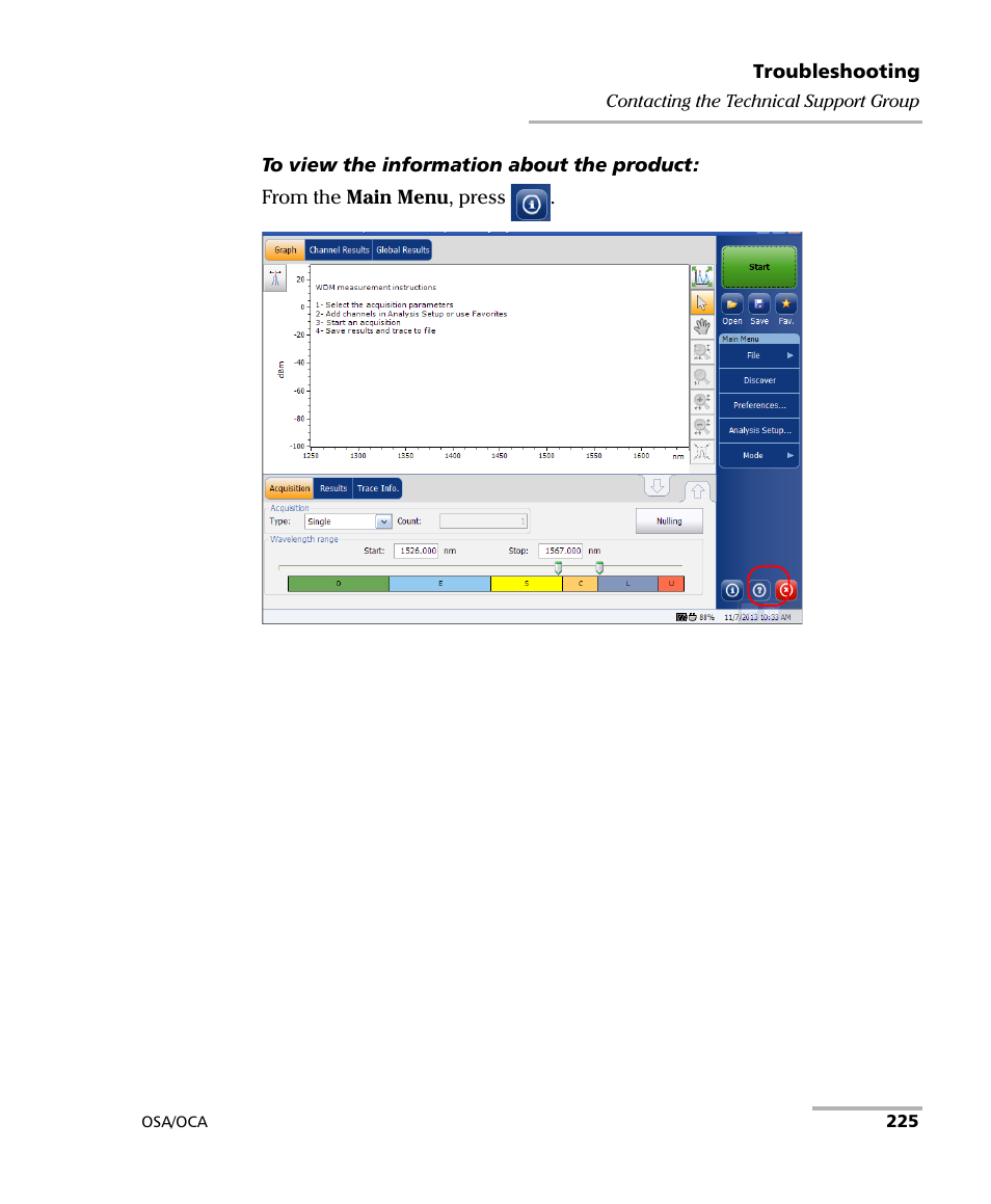 EXFO FTB-5230S Optical Spectrum Analyzer for FTB 200 v2 User Manual | Page 231 / 251