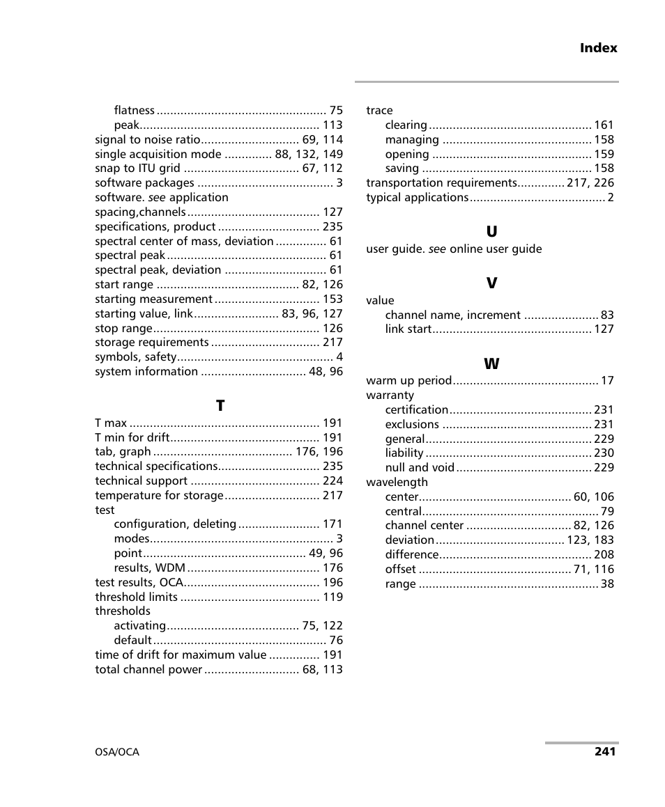 EXFO FTB-5230S Optical Spectrum Analyzer for FTB 200 v2 User Manual | Page 247 / 251