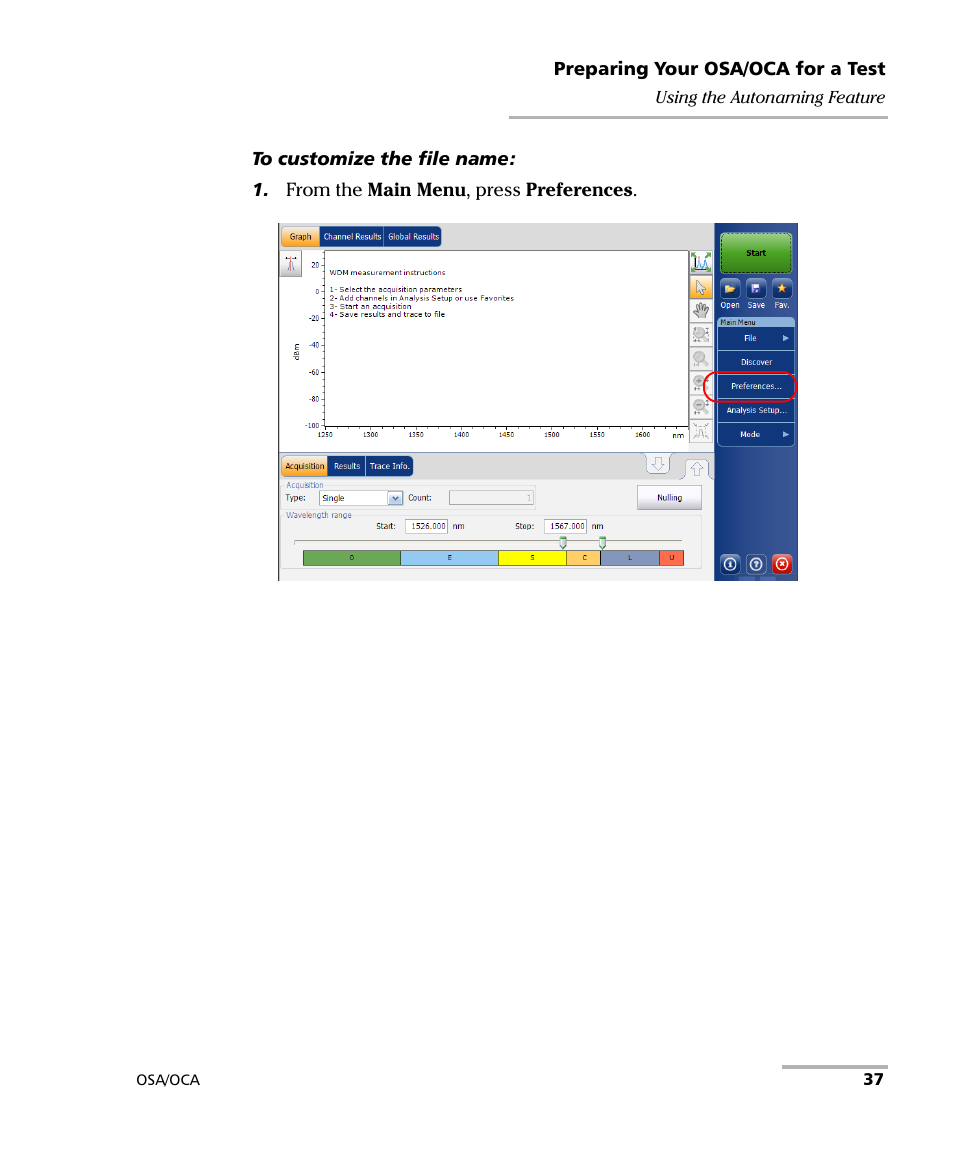 EXFO FTB-5230S Optical Spectrum Analyzer for FTB 200 v2 User Manual | Page 43 / 251