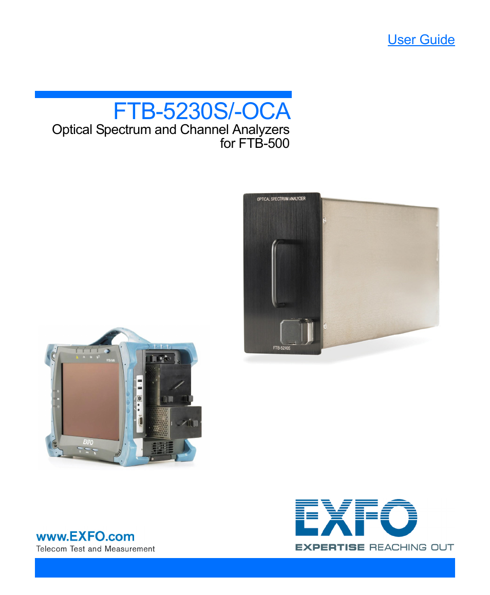 EXFO FTB-5230S Optical Spectrum Analyzer for FTB-500 User Manual | 251 pages