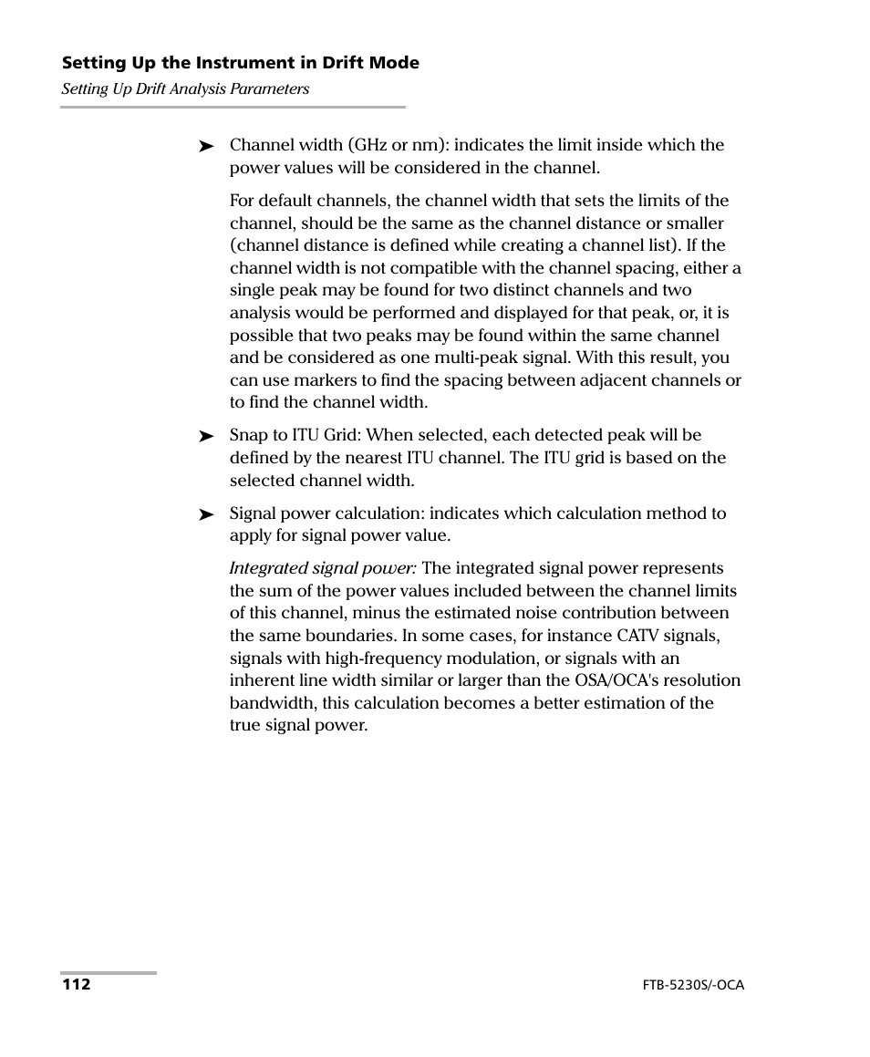 EXFO FTB-5230S Optical Spectrum Analyzer for FTB-500 User Manual | Page 118 / 251