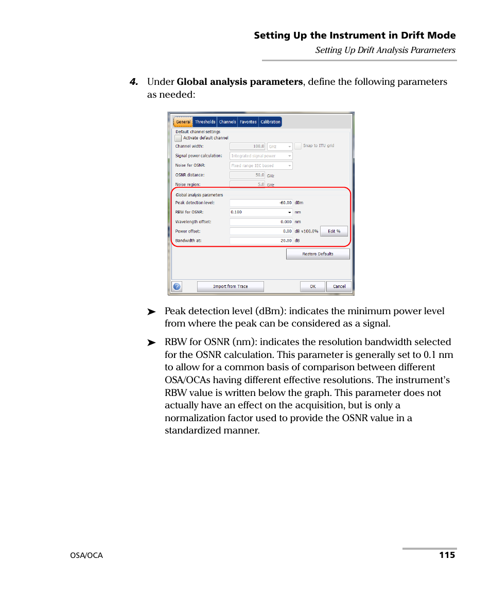 EXFO FTB-5230S Optical Spectrum Analyzer for FTB-500 User Manual | Page 121 / 251