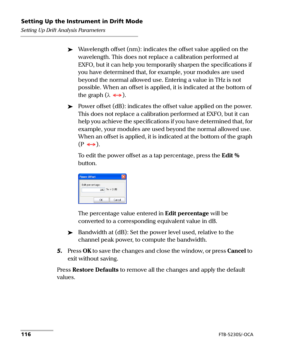 EXFO FTB-5230S Optical Spectrum Analyzer for FTB-500 User Manual | Page 122 / 251