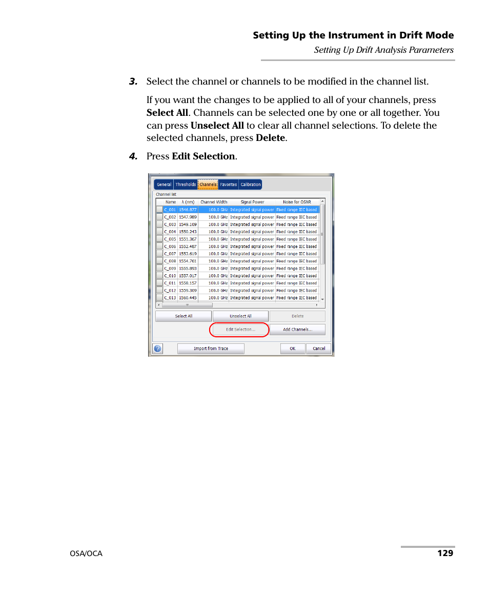 EXFO FTB-5230S Optical Spectrum Analyzer for FTB-500 User Manual | Page 135 / 251
