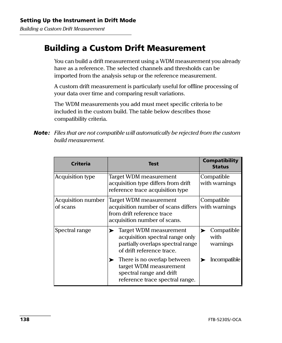 Building a custom drift measurement | EXFO FTB-5230S Optical Spectrum Analyzer for FTB-500 User Manual | Page 144 / 251
